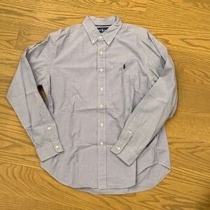 Ralph Lauren Blue Checkered Button Down Shirt